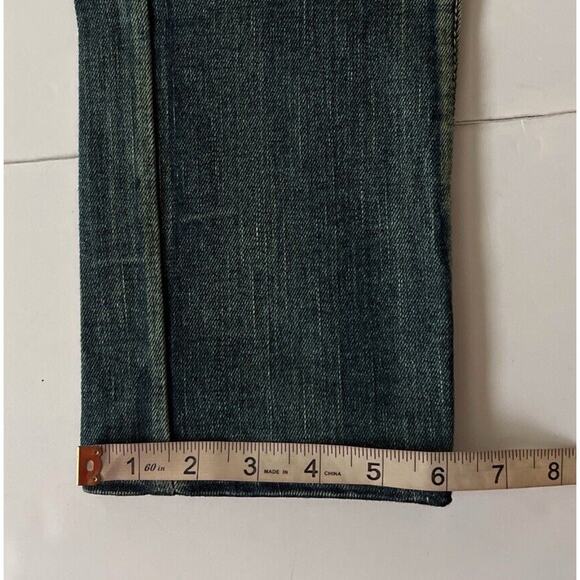 Tough Jeansmith USA Glamour Jeans Music Is Life Pearls Embroidered Low Rise - Picture 10 of 11